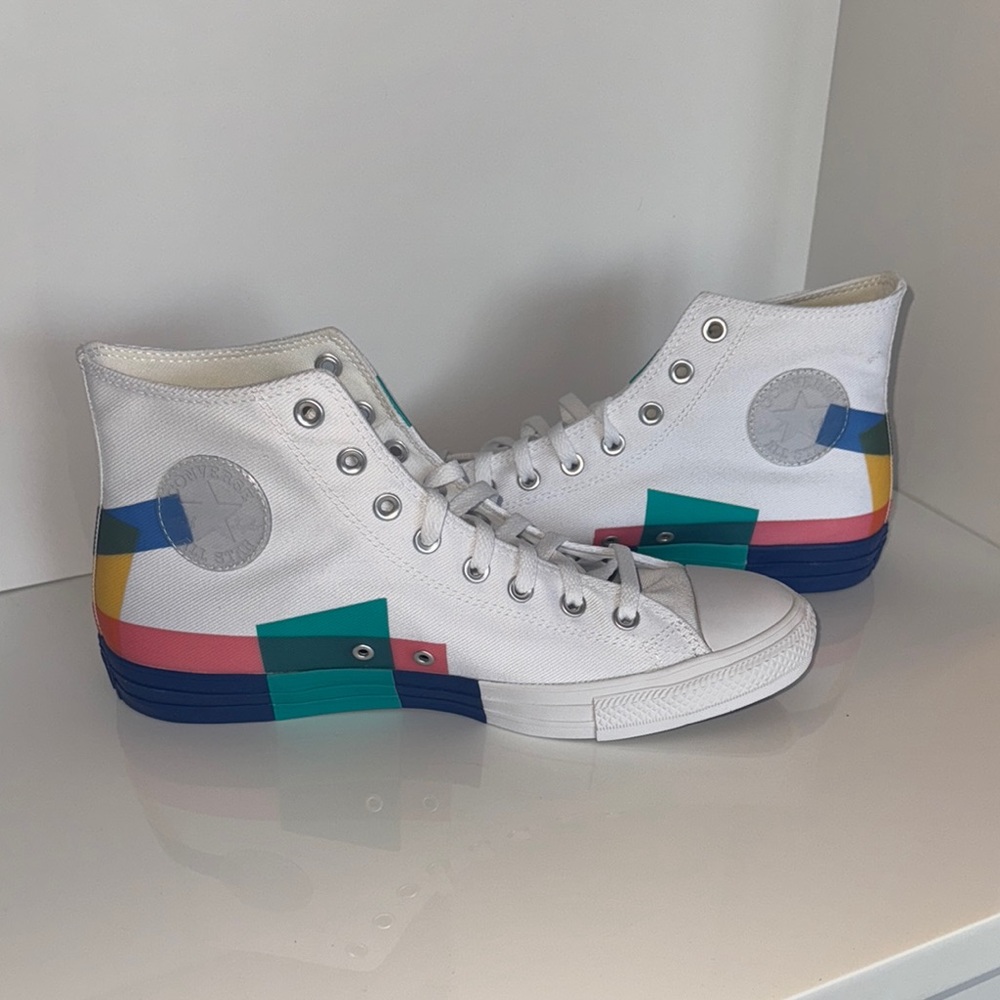 Converse High-Top Sneakers | Geometric Design